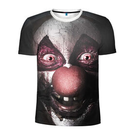 Мужская футболка 3D спортивная с принтом Милый клоун в Тюмени, 100% полиэстер с улучшенными характеристиками | приталенный силуэт, круглая горловина, широкие плечи, сужается к линии бедра | Тематика изображения на принте: злобный