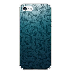 Чехол для iPhone 5/5S матовый с принтом Акулы-молоты в Тюмени, Силикон | Область печати: задняя сторона чехла, без боковых панелей | камуфляж | море | океан | рыба