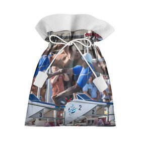Подарочный 3D мешок с принтом Swimmer в Тюмени, 100% полиэстер | Размер: 29*39 см | Тематика изображения на принте: плавание | пловец. прыжок