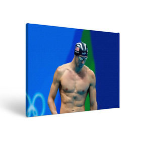 Холст прямоугольный с принтом Michael Phelps в Тюмени, 100% ПВХ |  | Тематика изображения на принте: бассейн | пловец | чемпион. фелепс