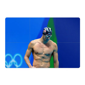 Магнитный плакат 3Х2 с принтом Michael Phelps в Тюмени, Полимерный материал с магнитным слоем | 6 деталей размером 9*9 см | Тематика изображения на принте: бассейн | пловец | чемпион. фелепс