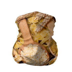 Бандана-труба 3D с принтом Макарошки в Тюмени, 100% полиэстер, ткань с особыми свойствами — Activecool | плотность 150‒180 г/м2; хорошо тянется, но сохраняет форму | еда | макароны | текстуры | узоры