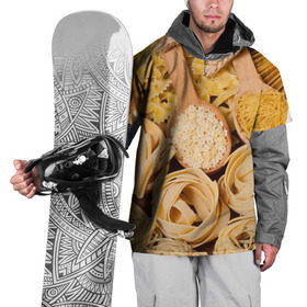 Накидка на куртку 3D с принтом Макарошки в Тюмени, 100% полиэстер |  | еда | макароны | текстуры | узоры
