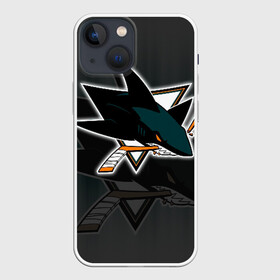 Чехол для iPhone 13 mini с принтом Хоккей 11 в Тюмени,  |  | Тематика изображения на принте: nhl | san jose sharks | sharks | stanley cup | кубок стенли | кубок стэнли | нхл | сан хосе | сан хосе шаркс | хоккей | хоккейный клуб | шаркс