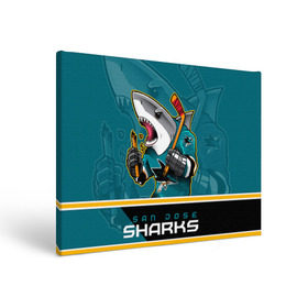 Холст прямоугольный с принтом San Jose Sharks в Тюмени, 100% ПВХ |  | nhl | san jose sharks | sharks | stanley cup | кубок стенли | кубок стэнли | нхл | сан хосе | сан хосе шаркс | хоккей | хоккейный клуб | шаркс