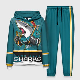 Мужской костюм 3D (с толстовкой) с принтом San Jose Sharks в Тюмени,  |  | nhl | san jose sharks | sharks | stanley cup | кубок стенли | кубок стэнли | нхл | сан хосе | сан хосе шаркс | хоккей | хоккейный клуб | шаркс