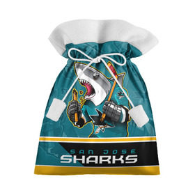 Подарочный 3D мешок с принтом San Jose Sharks в Тюмени, 100% полиэстер | Размер: 29*39 см | nhl | san jose sharks | sharks | stanley cup | кубок стенли | кубок стэнли | нхл | сан хосе | сан хосе шаркс | хоккей | хоккейный клуб | шаркс