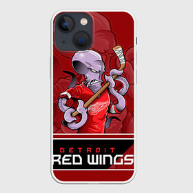 Чехол для iPhone 13 mini с принтом Detroit Red Wings в Тюмени,  |  | detroit red wings | nhl | stanley cup | детройд | детройт ред уингз | кубок стенли | кубок стэнли | марченко | нхл | хоккей | хоккейный клуб