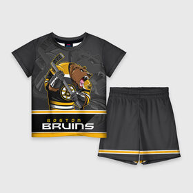 Детский костюм с шортами 3D с принтом Boston Bruins в Тюмени,  |  | boston bruins | nhl | stanley cup | бостон | бостон брюинз | брюинз | брюинс | кубок стенли | кубок стэнли | нхл | хоккей | хоккейный клуб | худобин