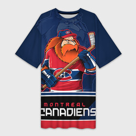 Платье-футболка 3D с принтом Montreal Canadiens в Тюмени,  |  | montreal canadiens | nhl | stanley cup | емелин | кубок стенли | кубок стэнли | марков | монреаль | монреаль канадиенс | нхл | радулов | хоккей | хоккейный клуб