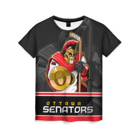 Женская футболка 3D с принтом Ottawa Senators в Тюмени, 100% полиэфир ( синтетическое хлопкоподобное полотно) | прямой крой, круглый вырез горловины, длина до линии бедер | nhl | ottawa senators | stanley cup | кубок стенли | кубок стэнли | нхл | оттава сенаторз | сенаторс | хоккей | хоккейный клуб