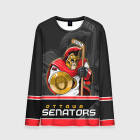 Мужской лонгслив 3D с принтом Ottawa Senators в Тюмени, 100% полиэстер | длинные рукава, круглый вырез горловины, полуприлегающий силуэт | Тематика изображения на принте: nhl | ottawa senators | stanley cup | кубок стенли | кубок стэнли | нхл | оттава сенаторз | сенаторс | хоккей | хоккейный клуб