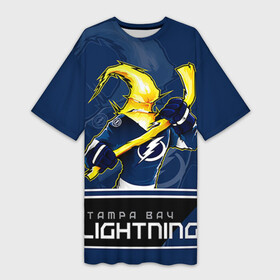 Платье-футболка 3D с принтом Tampa Bay Lightning в Тюмени,  |  | nhl | stanley cup | tampa bay lightning | ампа бэй лайтнинг | василевский | кубок стенли | кубок стэнли | кучеров | наместников | нестеров | нхл | тампа бэй | хоккей | хоккейный клуб
