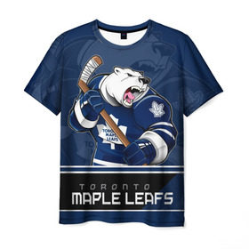 Мужская футболка 3D с принтом Toronto Maple Leafs в Тюмени, 100% полиэфир | прямой крой, круглый вырез горловины, длина до линии бедер | nhl | stanley cup | toronto maple leafs | валиев | кубок стенли | кубок стэнли | мэпл лифс | нхл | сошников | торонто | торонто мейпл лифс | хоккей | хоккейный клуб