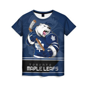 Женская футболка 3D с принтом Toronto Maple Leafs в Тюмени, 100% полиэфир ( синтетическое хлопкоподобное полотно) | прямой крой, круглый вырез горловины, длина до линии бедер | nhl | stanley cup | toronto maple leafs | валиев | кубок стенли | кубок стэнли | мэпл лифс | нхл | сошников | торонто | торонто мейпл лифс | хоккей | хоккейный клуб