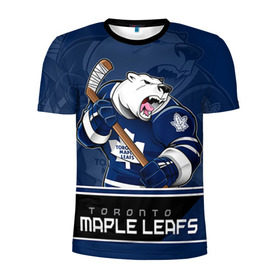 Мужская футболка 3D спортивная с принтом Toronto Maple Leafs в Тюмени, 100% полиэстер с улучшенными характеристиками | приталенный силуэт, круглая горловина, широкие плечи, сужается к линии бедра | nhl | stanley cup | toronto maple leafs | валиев | кубок стенли | кубок стэнли | мэпл лифс | нхл | сошников | торонто | торонто мейпл лифс | хоккей | хоккейный клуб