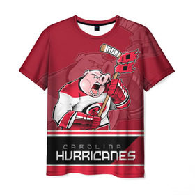 Мужская футболка 3D с принтом Carolina Hurricanes в Тюмени, 100% полиэфир | прямой крой, круглый вырез горловины, длина до линии бедер | carolina hurricanes | nhl | stanley cup | каролина | каролина харрикейнз | кубок стенли | кубок стэнли | нхл | хоккей | хоккейный клуб | хурикэйнс