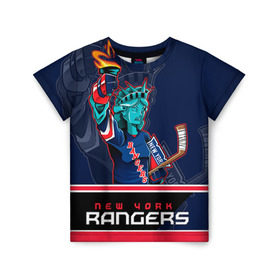 Детская футболка 3D с принтом New York Rangers в Тюмени, 100% гипоаллергенный полиэфир | прямой крой, круглый вырез горловины, длина до линии бедер, чуть спущенное плечо, ткань немного тянется | new york rangers | nhl | stanley cup | кубок стенли | кубок стэнли | нхл | нью йорк рейнджерс | нью йорк рейнджеры | рейнджеры | хоккей | хоккейный клуб