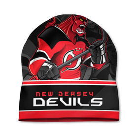 Шапка 3D с принтом New Jersey Devils в Тюмени, 100% полиэстер | универсальный размер, печать по всей поверхности изделия | new jersey devils | nhl | stanley cup | дъяволы нью джерси | калинин | кубок стенли | кубок стэнли | нхл | нью джерси девилз | хоккей | хоккейный клуб