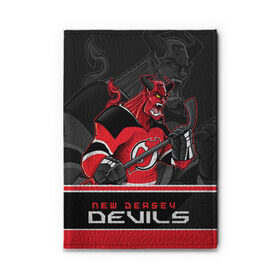 Обложка для автодокументов с принтом New Jersey Devils в Тюмени, натуральная кожа |  размер 19,9*13 см; внутри 4 больших “конверта” для документов и один маленький отдел — туда идеально встанут права | new jersey devils | nhl | stanley cup | дъяволы нью джерси | калинин | кубок стенли | кубок стэнли | нхл | нью джерси девилз | хоккей | хоккейный клуб