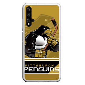 Чехол для Honor 20 с принтом Pittsburgh Penguins в Тюмени, Силикон | Область печати: задняя сторона чехла, без боковых панелей | nhl | pittsburgh penguins | stanley cup | кросби | кубок стенли | кубок стэнли | малкин | нхл | пингвинс | питтсбург пингвинз | сидни кросби | хоккей | хоккейный клуб