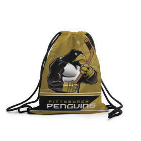 Рюкзак-мешок 3D с принтом Pittsburgh Penguins в Тюмени, 100% полиэстер | плотность ткани — 200 г/м2, размер — 35 х 45 см; лямки — толстые шнурки, застежка на шнуровке, без карманов и подкладки | nhl | pittsburgh penguins | stanley cup | кросби | кубок стенли | кубок стэнли | малкин | нхл | пингвинс | питтсбург пингвинз | сидни кросби | хоккей | хоккейный клуб