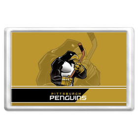 Магнит 45*70 с принтом Pittsburgh Penguins в Тюмени, Пластик | Размер: 78*52 мм; Размер печати: 70*45 | Тематика изображения на принте: nhl | pittsburgh penguins | stanley cup | кросби | кубок стенли | кубок стэнли | малкин | нхл | пингвинс | питтсбург пингвинз | сидни кросби | хоккей | хоккейный клуб