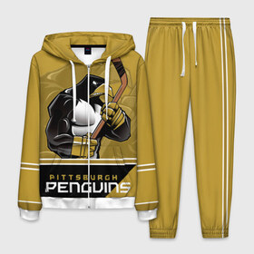 Мужской костюм 3D с принтом Pittsburgh Penguins в Тюмени, 100% полиэстер | Манжеты и пояс оформлены тканевой резинкой, двухслойный капюшон со шнурком для регулировки, карманы спереди | nhl | pittsburgh penguins | stanley cup | кросби | кубок стенли | кубок стэнли | малкин | нхл | пингвинс | питтсбург пингвинз | сидни кросби | хоккей | хоккейный клуб