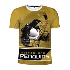 Мужская футболка 3D спортивная с принтом Pittsburgh Penguins в Тюмени, 100% полиэстер с улучшенными характеристиками | приталенный силуэт, круглая горловина, широкие плечи, сужается к линии бедра | Тематика изображения на принте: nhl | pittsburgh penguins | stanley cup | кросби | кубок стенли | кубок стэнли | малкин | нхл | пингвинс | питтсбург пингвинз | сидни кросби | хоккей | хоккейный клуб