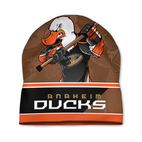 Шапка 3D с принтом Anaheim Ducks в Тюмени, 100% полиэстер | универсальный размер, печать по всей поверхности изделия | anaheim ducks | nhl | stanley cup | кубок стенли | кубок стэнли | нхл | хоккей | хоккейный клуб
