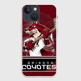 Чехол для iPhone 13 mini с принтом Arizona Coyotes в Тюмени,  |  | arizona coyotes | nhl | stanley cup | аризона койотис | аризона койоты | кубок стенли | кубок стэнли | нхл | хоккей | хоккейный клуб