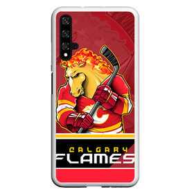 Чехол для Honor 20 с принтом Calgary Flames в Тюмени, Силикон | Область печати: задняя сторона чехла, без боковых панелей | Тематика изображения на принте: calgary flames | nhl | stanley cup | калгари флэймз | кубок стенли | кубок стэнли | нхл | флэймс | хоккей | хоккейный клуб