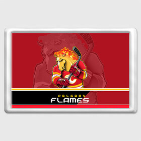 Магнит 45*70 с принтом Calgary Flames в Тюмени, Пластик | Размер: 78*52 мм; Размер печати: 70*45 | calgary flames | nhl | stanley cup | калгари флэймз | кубок стенли | кубок стэнли | нхл | флэймс | хоккей | хоккейный клуб