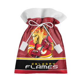 Подарочный 3D мешок с принтом Calgary Flames в Тюмени, 100% полиэстер | Размер: 29*39 см | Тематика изображения на принте: calgary flames | nhl | stanley cup | калгари флэймз | кубок стенли | кубок стэнли | нхл | флэймс | хоккей | хоккейный клуб