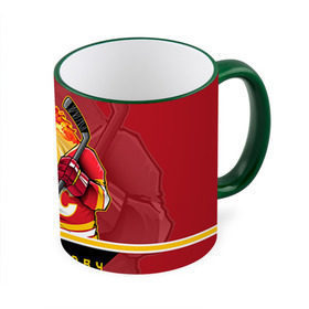 Кружка 3D с принтом Calgary Flames в Тюмени, керамика | ёмкость 330 мл | Тематика изображения на принте: calgary flames | nhl | stanley cup | калгари флэймз | кубок стенли | кубок стэнли | нхл | флэймс | хоккей | хоккейный клуб