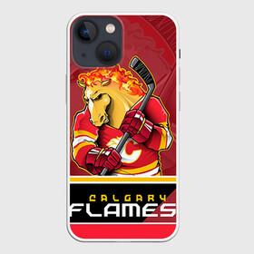 Чехол для iPhone 13 mini с принтом Calgary Flames в Тюмени,  |  | Тематика изображения на принте: calgary flames | nhl | stanley cup | калгари флэймз | кубок стенли | кубок стэнли | нхл | флэймс | хоккей | хоккейный клуб