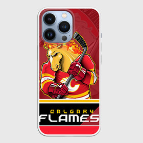 Чехол для iPhone 13 Pro с принтом Calgary Flames в Тюмени,  |  | Тематика изображения на принте: calgary flames | nhl | stanley cup | калгари флэймз | кубок стенли | кубок стэнли | нхл | флэймс | хоккей | хоккейный клуб