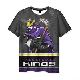 Мужская футболка 3D с принтом Los Angeles Kings в Тюмени, 100% полиэфир | прямой крой, круглый вырез горловины, длина до линии бедер | los angeles kings | nhl | stanley cup | кубок стенли | кубок стэнли | лос анджелес кингз | лос анжелес короли | нхл | хоккей | хоккейный клуб