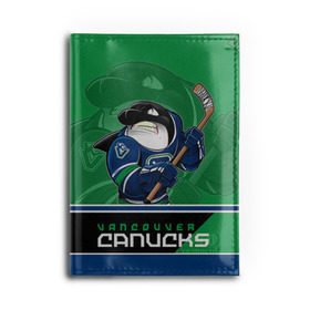 Обложка для автодокументов с принтом Vancouver Canucks в Тюмени, натуральная кожа |  размер 19,9*13 см; внутри 4 больших “конверта” для документов и один маленький отдел — туда идеально встанут права | nhl | stanley cup | vancouver canucks | ванкувер | ванкувер кэнакс | кубок стенли | кубок стэнли | нхл | трямкин | хоккей | хоккейный клуб