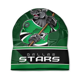 Шапка 3D с принтом Dallas Stars в Тюмени, 100% полиэстер | универсальный размер, печать по всей поверхности изделия | dallas stars | nhl | stanley cup | даллас | даллас старз | кубок стенли | кубок стэнли | ничушкин | нхл | хоккей | хоккейный клуб