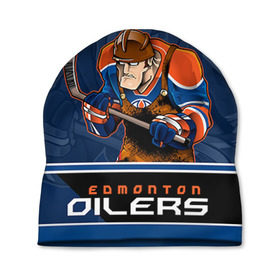 Шапка 3D с принтом Edmonton Oilers в Тюмени, 100% полиэстер | универсальный размер, печать по всей поверхности изделия | Тематика изображения на принте: edmonton oilers | nhl | stanley cup | кубок стенли | кубок стэнли | нхл | хоккей | хоккейный клуб | эдмонтон | эдмонтон ойлерз | якупов