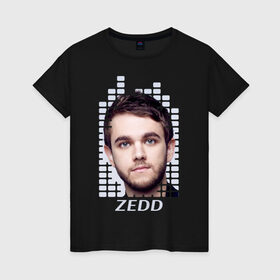 Женская футболка хлопок с принтом EQ - Zedd в Тюмени, 100% хлопок | прямой крой, круглый вырез горловины, длина до линии бедер, слегка спущенное плечо | beatport | club | dj | edm | electro | eq | house | music | production | radio | techno | top | trance | zedd | дискотека | звезда | клуб | музыка | музыкант | продюссер | радио | фестиваль | эквалайзер