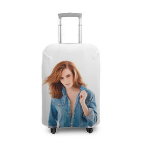 Чехол для чемодана 3D с принтом Emma Watson в Тюмени, 86% полиэфир, 14% спандекс | двустороннее нанесение принта, прорези для ручек и колес | знаменитости