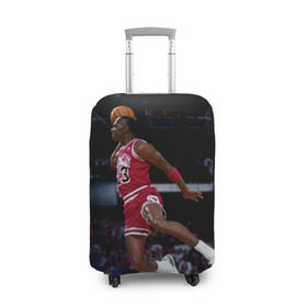 Чехол для чемодана 3D с принтом Michael Jordan в Тюмени, 86% полиэфир, 14% спандекс | двустороннее нанесение принта, прорези для ручек и колес | michael jordan | баскетбол | майкл джордан | нба
