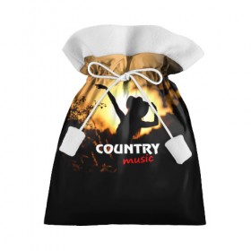 Подарочный 3D мешок с принтом Country music в Тюмени, 100% полиэстер | Размер: 29*39 см | Тематика изображения на принте: country | music | девушка | кантри | ковбой | мелодия | музыка | шляпа