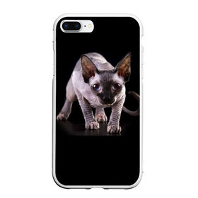 Чехол для iPhone 7Plus/8 Plus матовый с принтом Сфинкс в Тюмени, Силикон | Область печати: задняя сторона чехла, без боковых панелей | взгляд | глаза | голова животного | киска | кот | котёнок | кошка | прикольные картинки