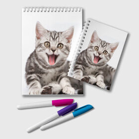 Блокнот с принтом Милашка в Тюмени, 100% бумага | 48 листов, плотность листов — 60 г/м2, плотность картонной обложки — 250 г/м2. Листы скреплены удобной пружинной спиралью. Цвет линий — светло-серый
 | Тематика изображения на принте: кот | котенок | кошка