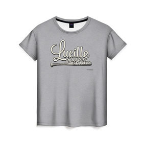 Женская футболка 3D с принтом Lucille Sluggers 2 в Тюмени, 100% полиэфир ( синтетическое хлопкоподобное полотно) | прямой крой, круглый вырез горловины, длина до линии бедер | 