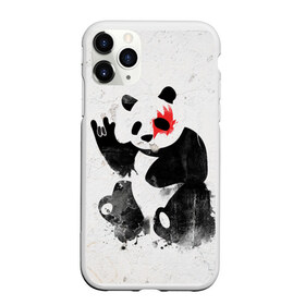 Чехол для iPhone 11 Pro Max матовый с принтом Рок-панда в Тюмени, Силикон |  | Тематика изображения на принте: rock | коза | метал | панда | рок