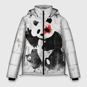 Мужская зимняя куртка 3D с принтом Рок-панда в Тюмени, верх — 100% полиэстер; подкладка — 100% полиэстер; утеплитель — 100% полиэстер | длина ниже бедра, свободный силуэт Оверсайз. Есть воротник-стойка, отстегивающийся капюшон и ветрозащитная планка. 

Боковые карманы с листочкой на кнопках и внутренний карман на молнии. | Тематика изображения на принте: rock | коза | метал | панда | рок